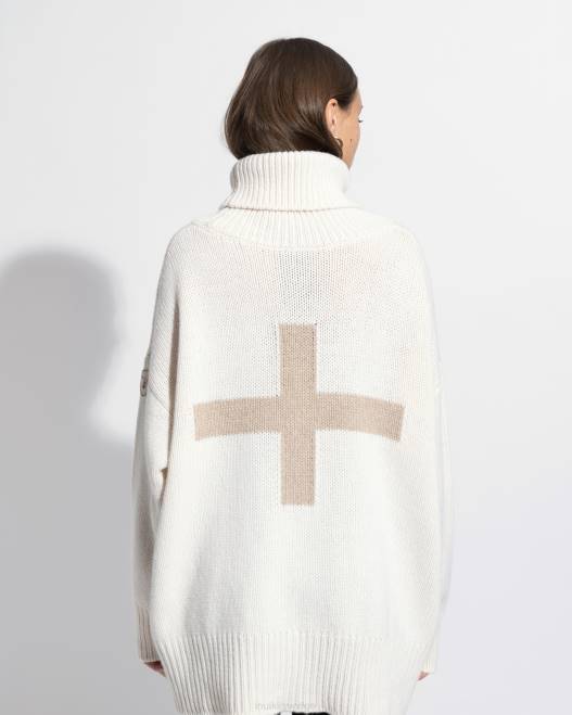 INUIKII x WN kvinnor Tröja F4NR281 kläder grädde