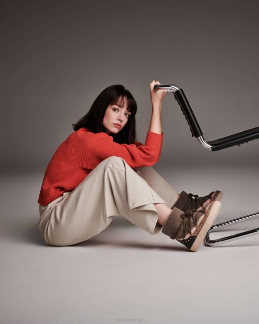 INUIKII kvinnor lockig rock F4NR164 Skodon oliv