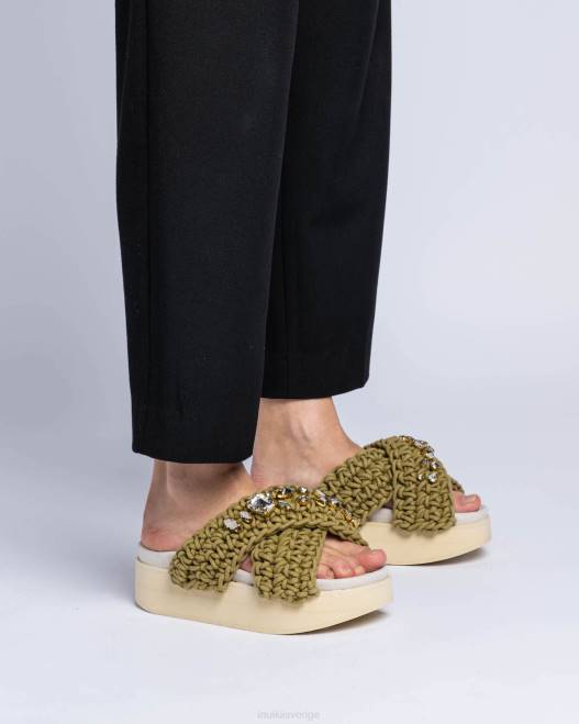 INUIKII kvinnor vävda stenar plattform F4NR28 Skodon kaki