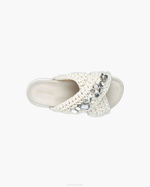 INUIKII kvinnor vävda stenar plattform F4NR9 Skodon riktigt vit