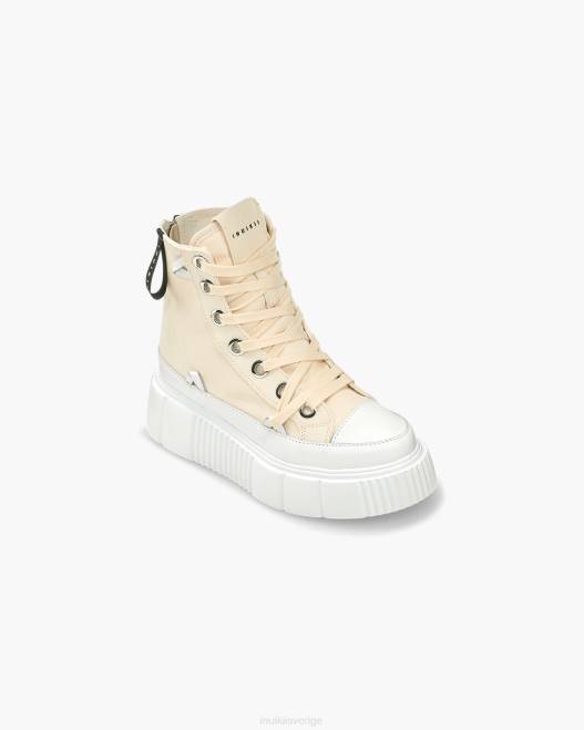 INUIKII kvinnor matilda canvas hög 23 F4NR34 Skodon beige