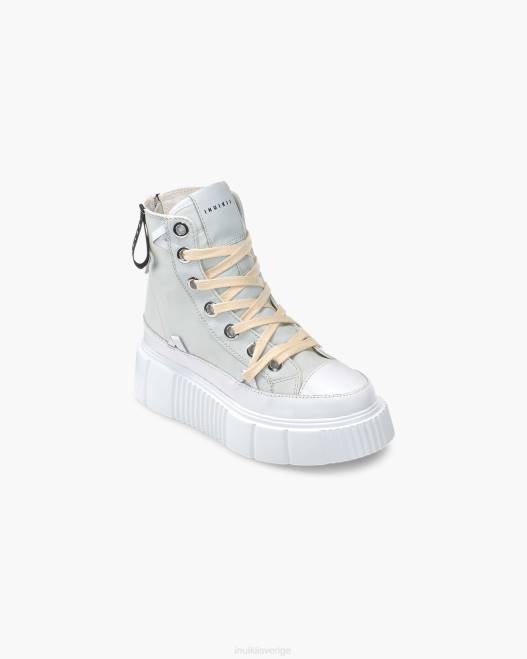 INUIKII kvinnor matilda canvas hög 23 F4NR37 Skodon ljusgrå