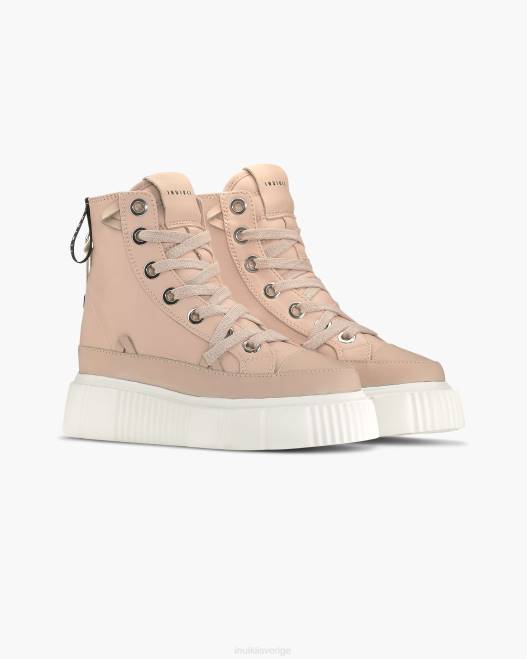 INUIKII kvinnor matilda läder hög F4NR48 Skodon naken