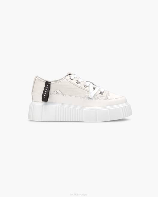 INUIKII kvinnor matilda läder låg F4NR52 Skodon vit