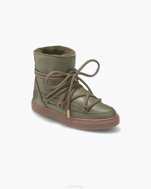 INUIKII kvinnor nappa sneaker F4NR223 Skodon grön