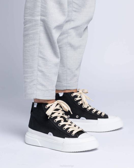 INUIKII män canvas lex hög F4NR331 Skodon svart