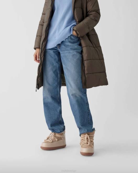 INUIKII kvinnor klassisk stövel F4NR119 Skodon beige