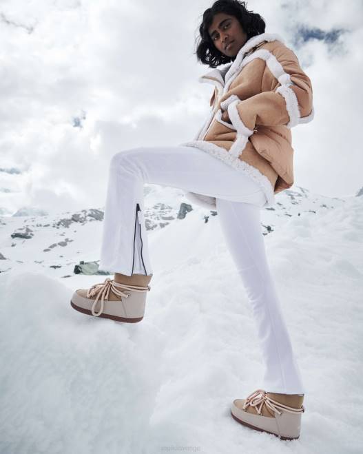 INUIKII kvinnor klassisk stövel F4NR119 Skodon beige