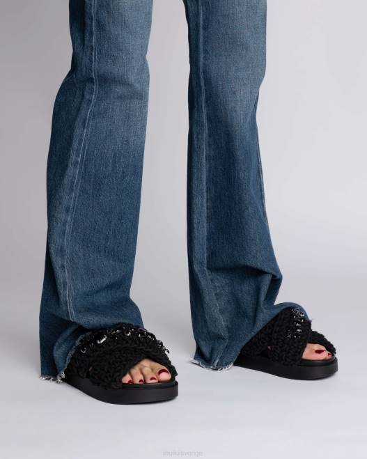 INUIKII kvinnor vävda stenar F4NR4 Skodon riktigt svart