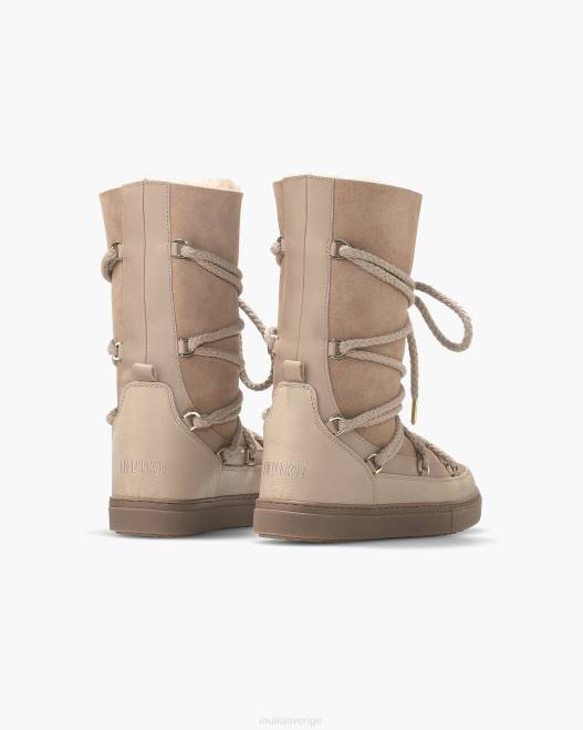 INUIKII kvinnor klassisk högsnörad F4NR128 Skodon biskvi