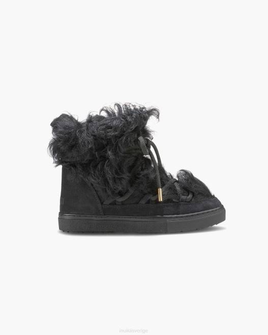 INUIKII kvinnor lång lockig F4NR216 Skodon svart