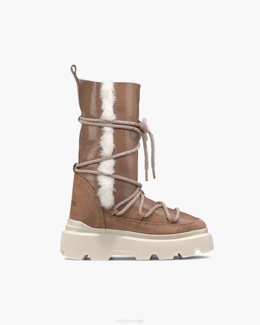 INUIKII kvinnor uthållighet mysigt låg F4NR181 Skodon brun