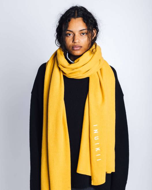 INUIKII kvinnor oversized ullscarf F4NR309 Tillbehör gul